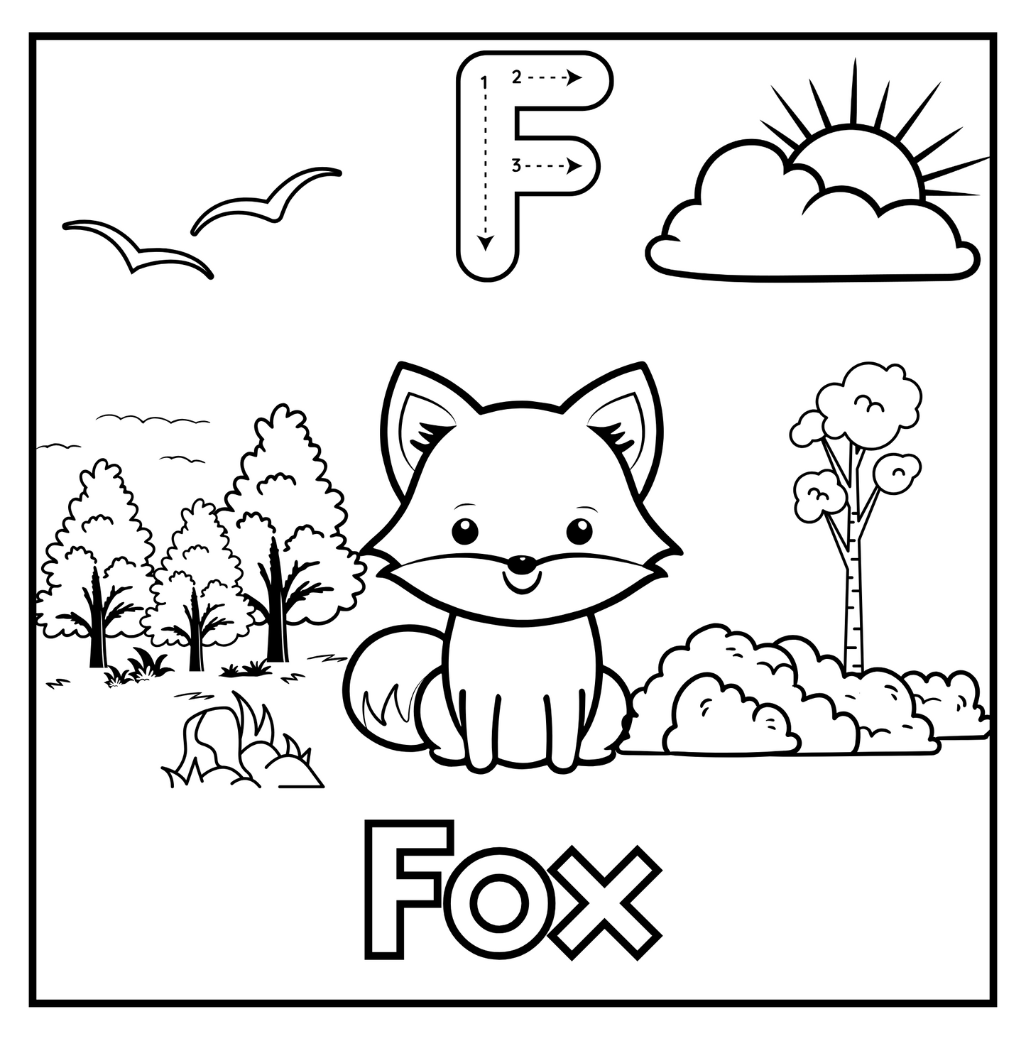 ABC Baby Animals Coloring Book: Fun alphabet coloring to learn and enjoy!