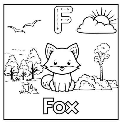 ABC Baby Animals Coloring Book: Fun alphabet coloring to learn and enjoy!