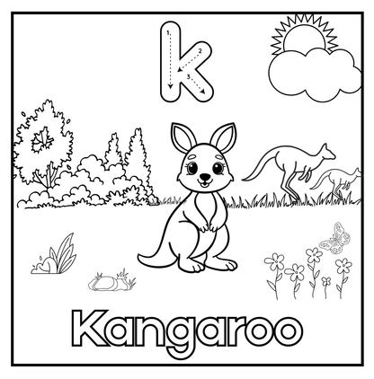 ABC Baby Animals Coloring Book: Fun alphabet coloring to learn and enjoy!