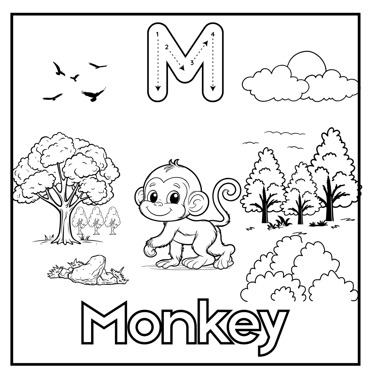 ABC Baby Animals Coloring Book: Fun alphabet coloring to learn and enjoy!