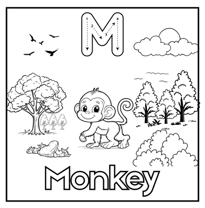ABC Baby Animals Coloring Book: Fun alphabet coloring to learn and enjoy!